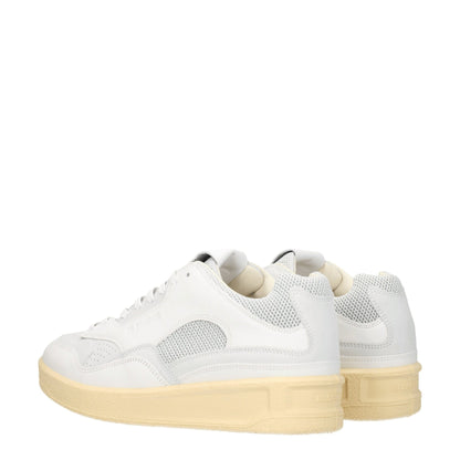 Jil Sander White Leather Low Top Sneakers