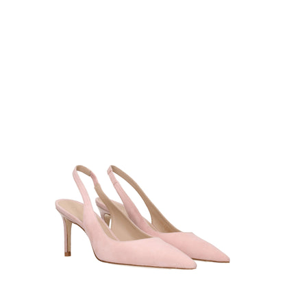 Stuart Weitzman Pink Leather Mid Heel Pumps