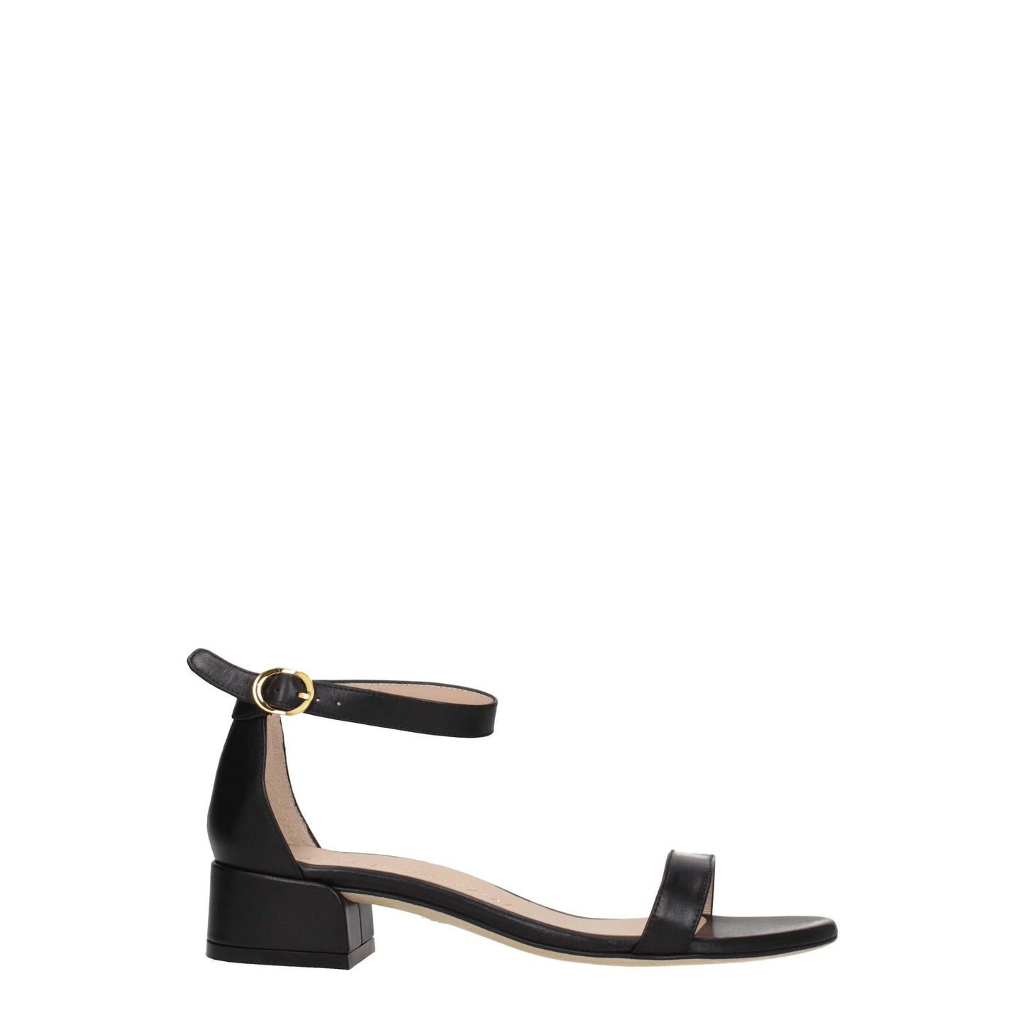 Stuart Weitzman Black Leather Sandals