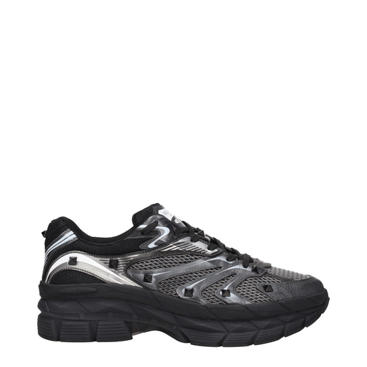 Valentino Garavani Black Fabric Athletic Sneakers