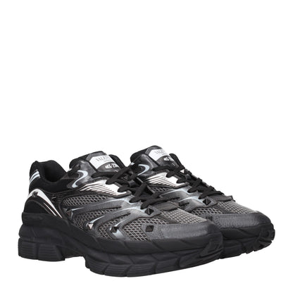 Valentino Garavani Black Fabric Athletic Sneakers