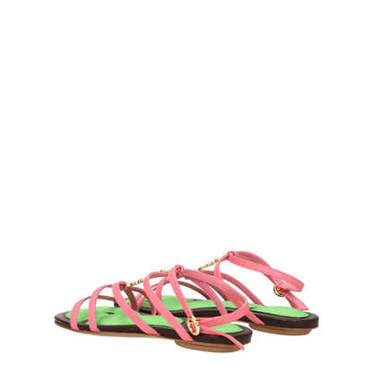 Jacquemus Pink Leather Sandals