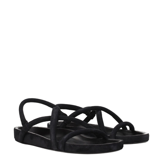 Isabel Marant Black Leather Sandals