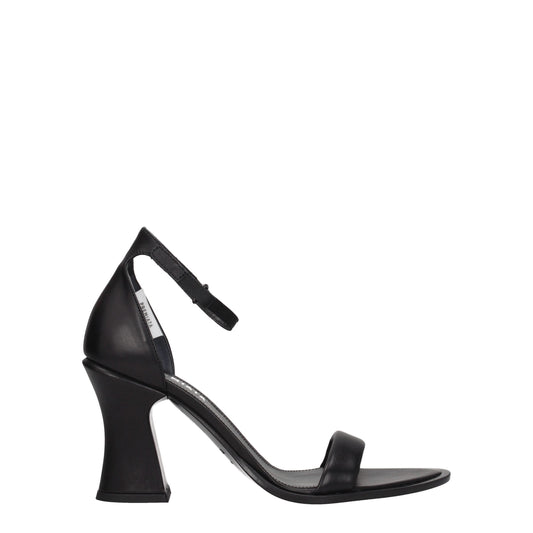 Premiata Black Leather Sandals