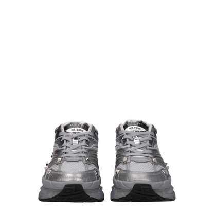 Valentino Garavani Gray Fabric Athletic Sneakers