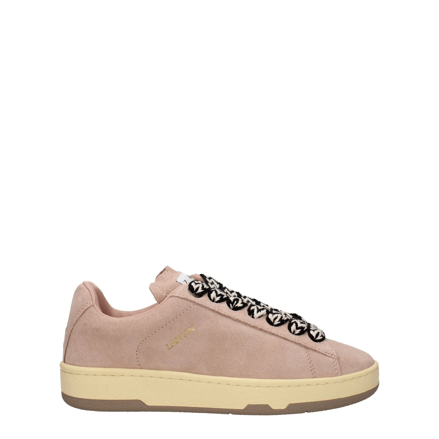 Lanvin Pink Leather Low Top Sneakers
