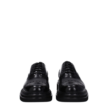 Dolce & Gabbana Black Leather Oxfords And Derbies
