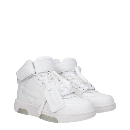 Off-White Weiße Leder-High-Tops