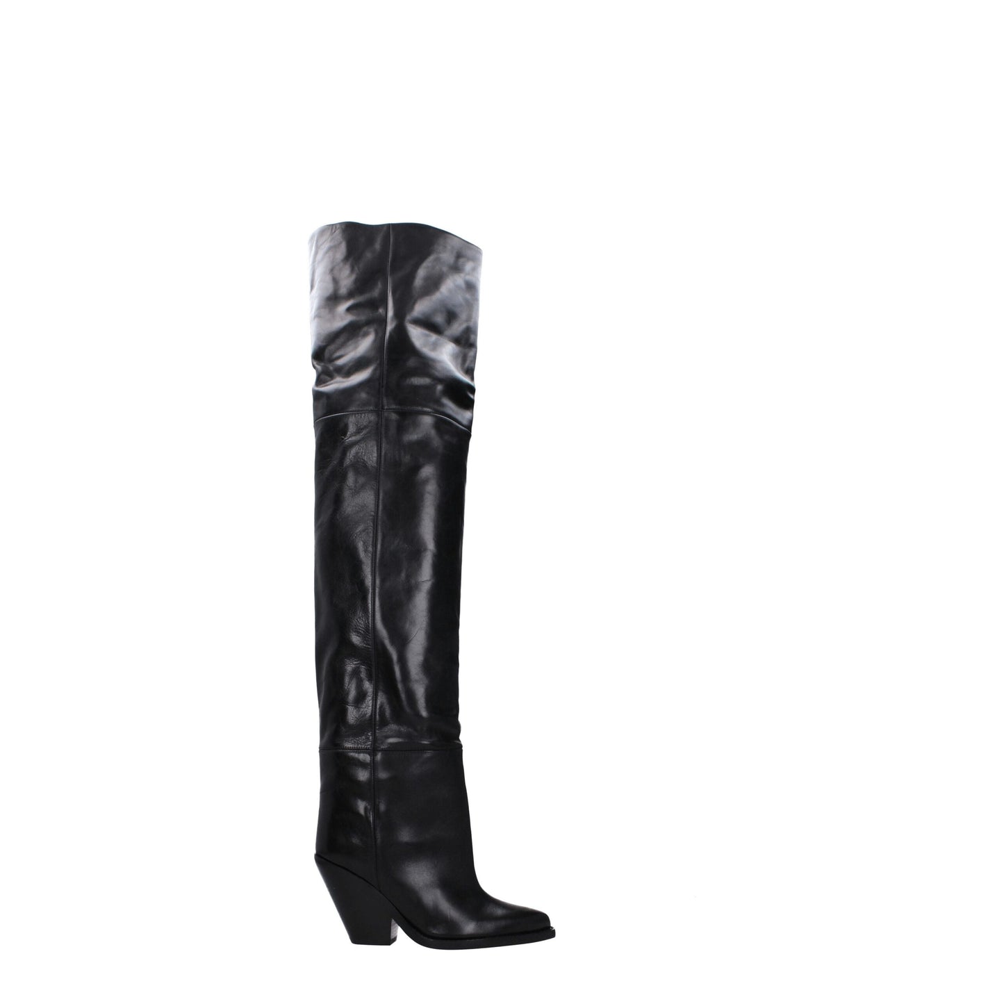 Isabel Marant Black Leather Over The Knee