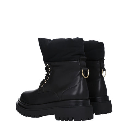 Versace Jeans Black Polyethylene Ankle Boots