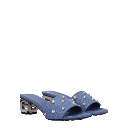 Givenchy Blue Fabric Sandals