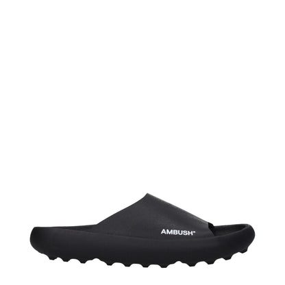 Ambush Black Cotton Slippers