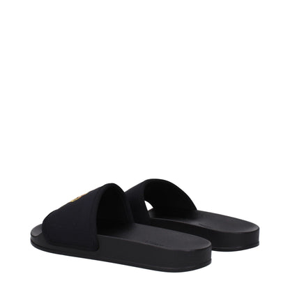 Palm Angels Black Fabric Slippers