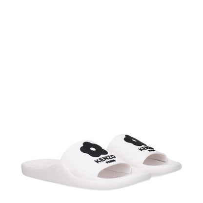 Kenzo White Cotton Slippers