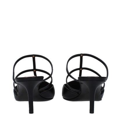 Valentino Garavani Black Leather Sandals