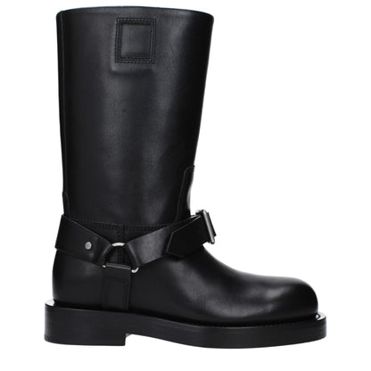 Burberry Black Leather Boots