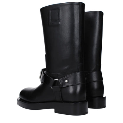 Burberry Black Leather Boots