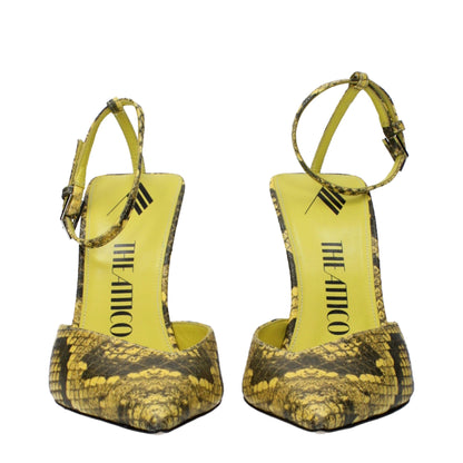The Attico Yellow Leather High Heel Pumps