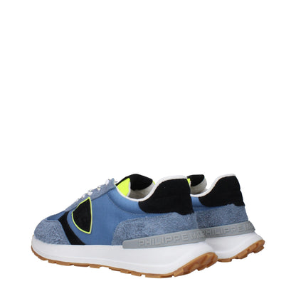 Philippe Model Blue Fabric Athletic Sneakers