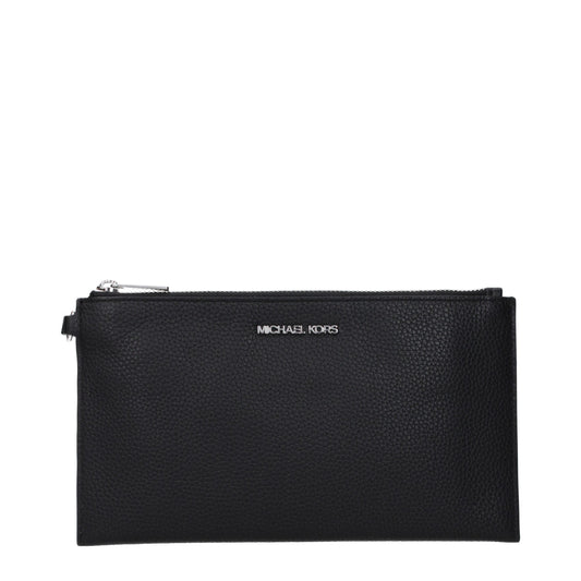 Michael Kors Black Leather Clutch Bag