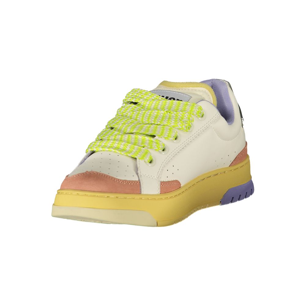 Blauer White Leather Women Sneaker