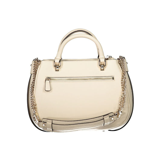 Guess Jeans Beige Polyurethane Womens Handbag