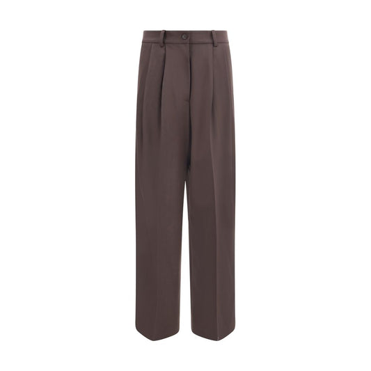 P.A.R.O.S.H. Brown Fleece Wool Dress Pants