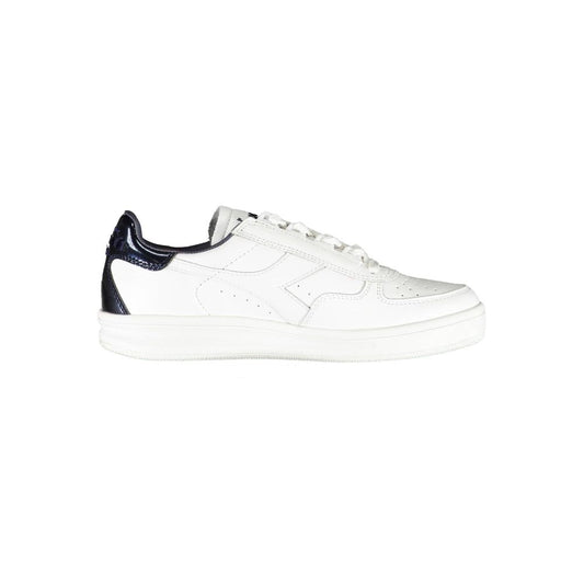 Diadora White Fabric Athletic Sneakers
