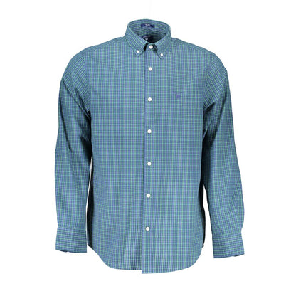 Gant Blue Cotton Pattern Shirt