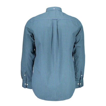 Gant Blue Cotton Pattern Shirt