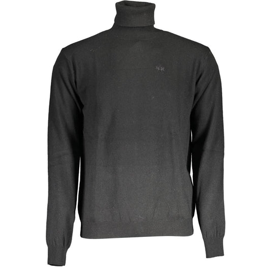 La Martina Black Wool Turtleneck
