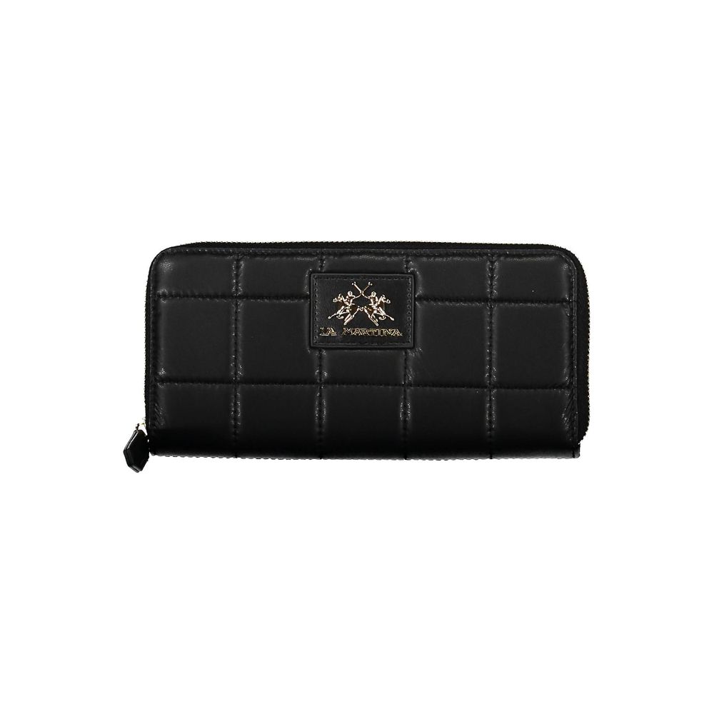 La Martina Black Polyurethane Women Wallet