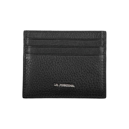 La Martina Nero Leather Men Cardholder