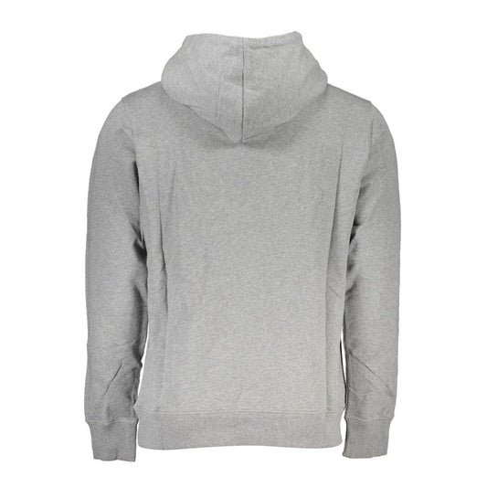 Calvin Klein "Grauer Baumwollpullover für Männer mit Kapuze und zentraler Tasche"