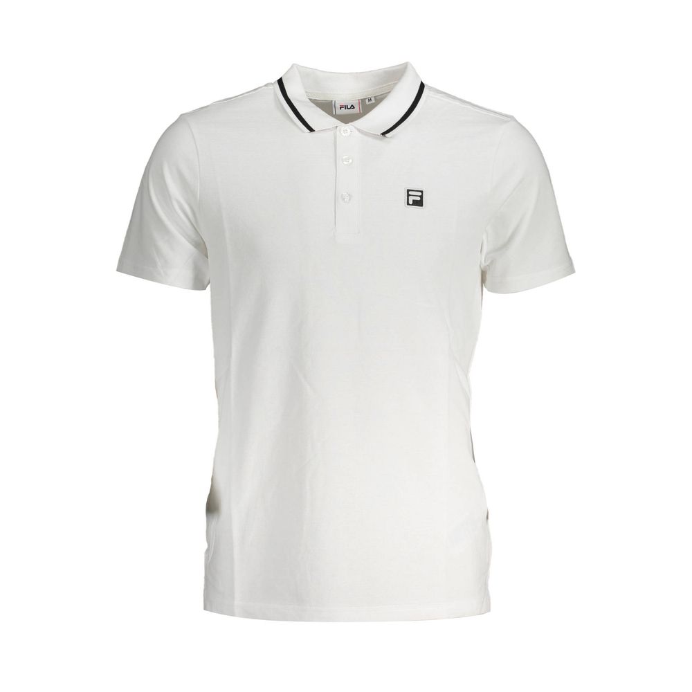 Fila White Cotton Men Polo Shirt