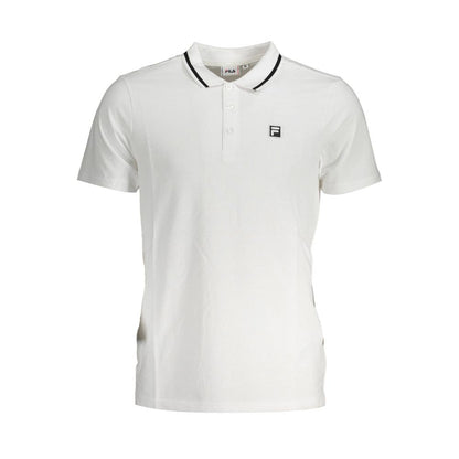 Fila White Cotton Men Polo Shirt
