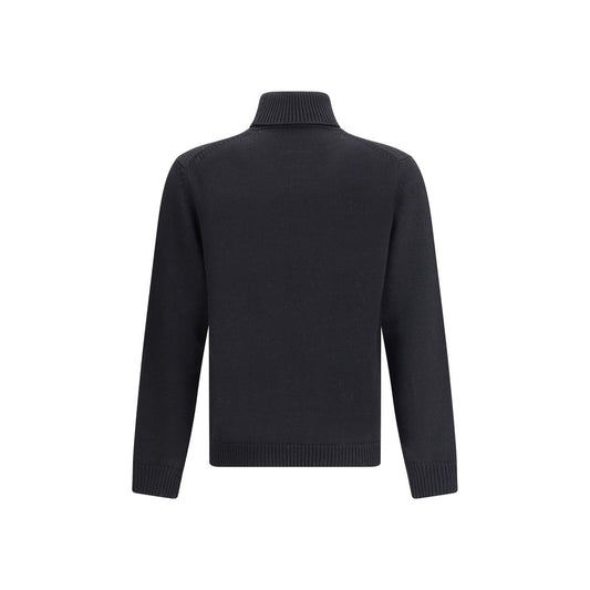 Roberto Collina Black Merino Wool Turtleneck