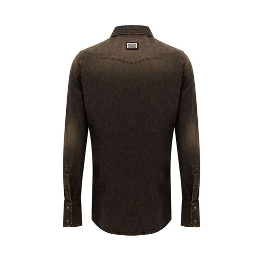 Dolce & Gabbana Brown Denim Shirt