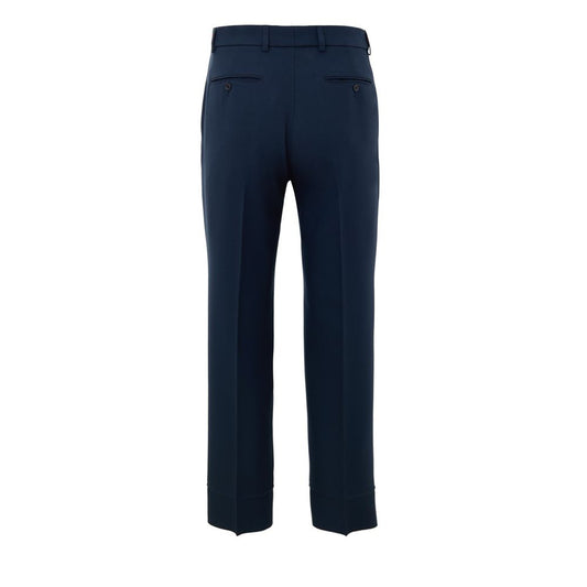 Gucci Blue Cotton Casual Pants