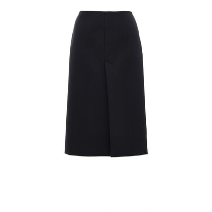Gucci Black Wool Midi Skirt