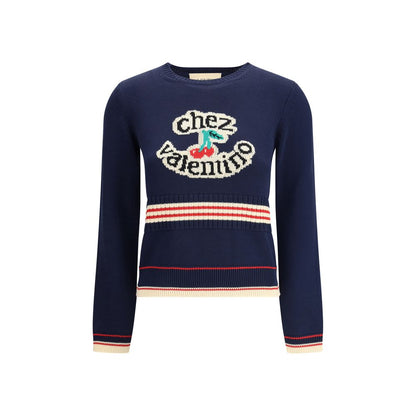 Valentino Blue Cotton Sweatshirt