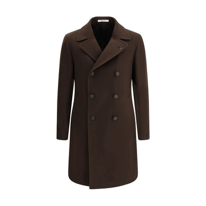 Tagliatore Brown Wool Coat