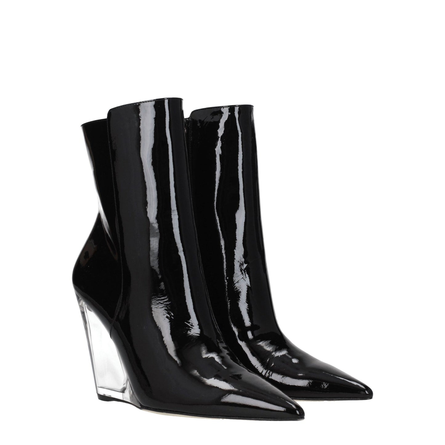 Stuart Weitzman Black Leather Ankle Boots