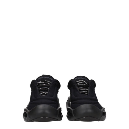 Dolce & Gabbana Black Fabric Chunky Sneakers