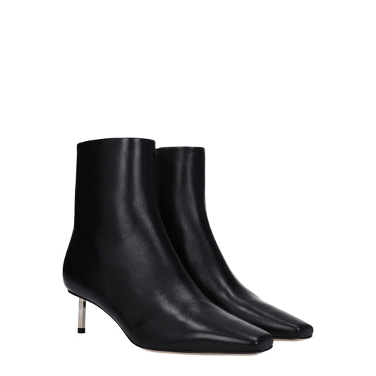 Off-White Schwarze Lederstiefeletten