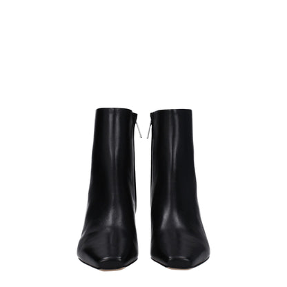 Off-White Schwarze Lederstiefeletten