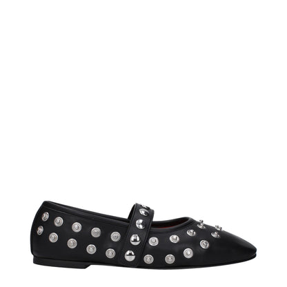 Stella McCartney Black Leather Ballet Flats