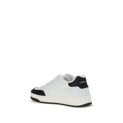 Saint Laurent White Calf Leather Bos Taurus Low Top Sneakers