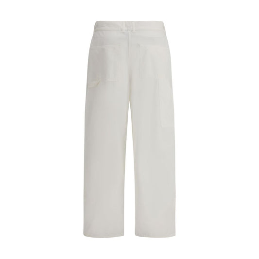The Row Cream Cotton Cargo Pants