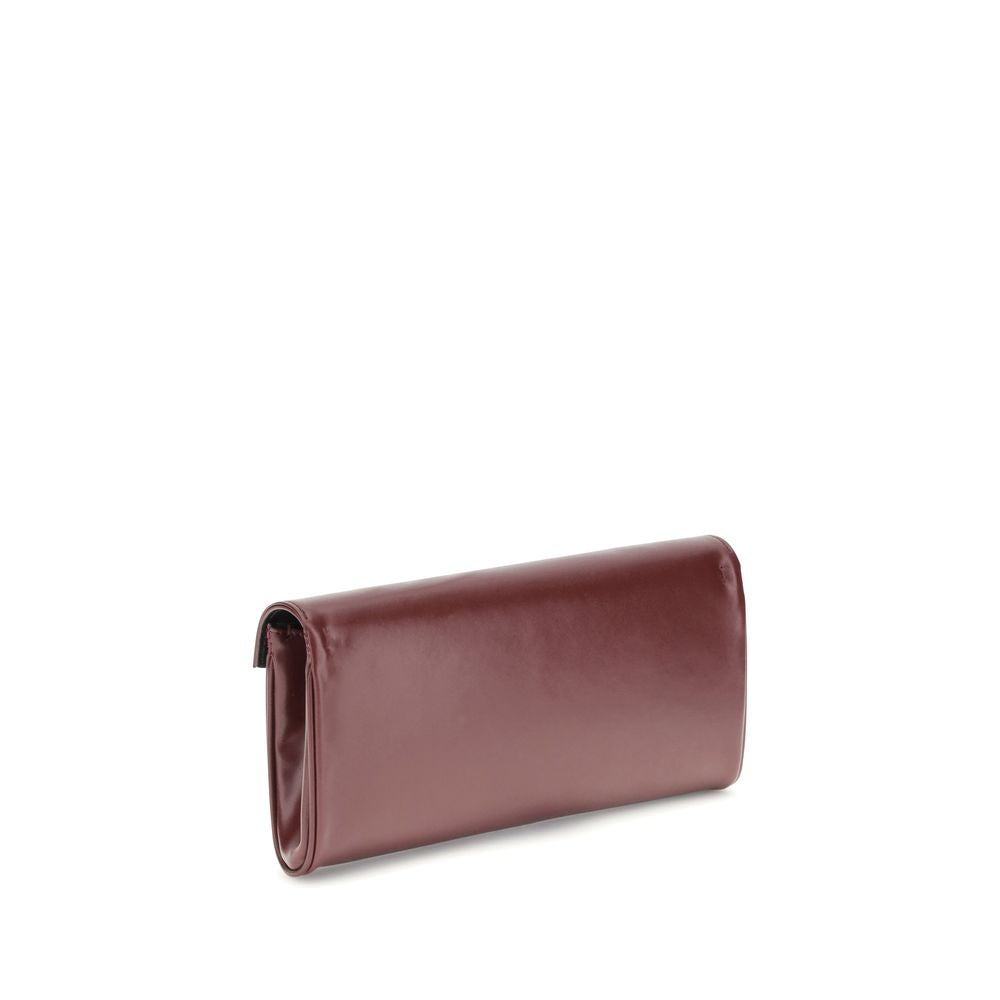 Giuseppe Zanotti Brown Leather Clutch Bag